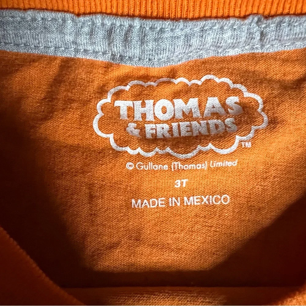 Thomas & Friends James Percy Orange Gray Long Sleeve Shirt Size 3T - Picture 3 of 6
